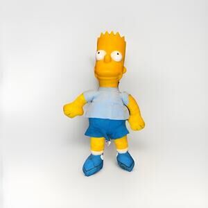 LARGE Vintage 1990 90s fox Bart Simpson Acme 22” Plush Stuffed Toy Figure Doll